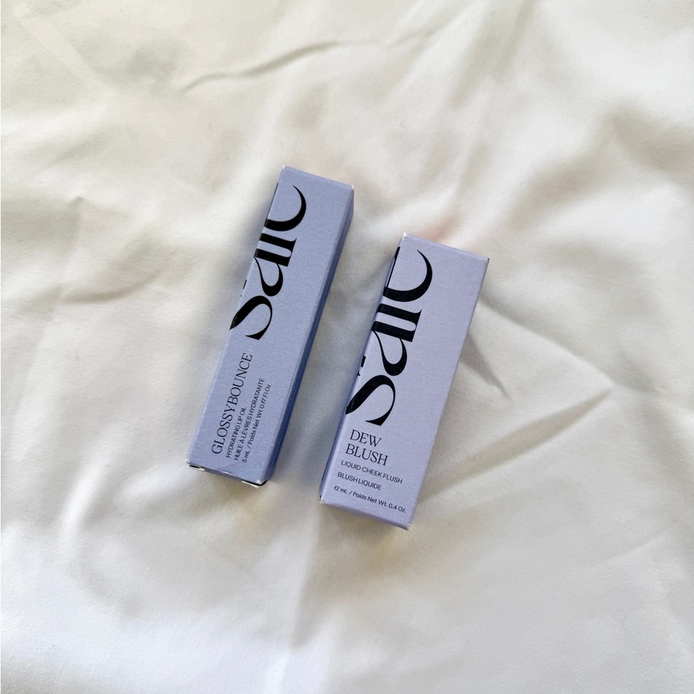 Saie Glossy Bounce and Dew Blush Duo in Lavender